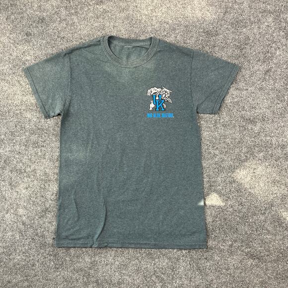 UK Wildcats T-Shirt Mens Size L Gray Blue Chevron Graphic Kentucky Fan Tee - Picture 6 of 8